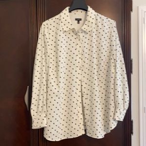 Talbots Pearl-button blouse in 2X Petite